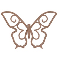 Agitador borboleta de madeira com acetato 11 x 7,5 cm - Artis decor