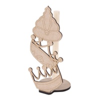Pergaminho de madeira com coroas de três Reis Magos 30 x 13 cm - Artis decor
