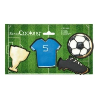 Cortadores de futebol - Scrapcooking - 4 unidades