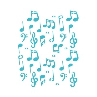 Stencil notas musicais 15 x 20 cm - Artis decor - 1 unidade