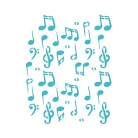 Notas musicais Stencil 15 x 20 cm - Artis decor - 1 unidade