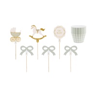 Conjunto de cápsulas e picks Vintage Oh Baby - 6 unidades