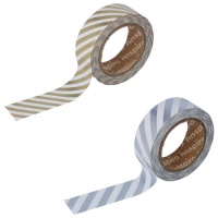 Fita Washi com riscas metálicas 10 m - 1 unid.