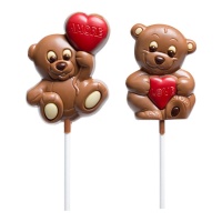 Chupa-chupa de chocolate 30g urso amor - 1 unidade