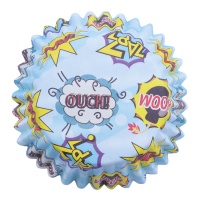 Cápsulas para cupcakes de banda desenhada 7 x 3 cm - PME - 30 unid.