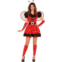 Fato de joaninha com vestido para mulher.