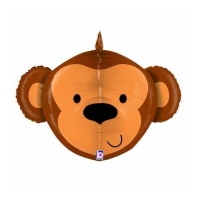 69 cm 3D Monkey Head Balloon - Grabo