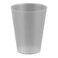Copos de 500 ml em plástico transparente largo - 25 unidades