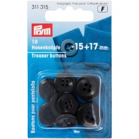 Botões das calças de 1,5 e 1,7 cm - Prym - 10 pcs.