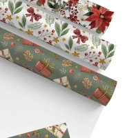 Papel de embrulho clássico de Natal 2,00 x 0,70 m - 1 unid.