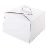 Caixa 26 x 26 x 18 cm para bolo branco Rio