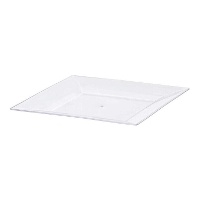 Prato transparente quadrado de 27 cm - 1 unidade