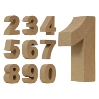 Número de papel machê 25 cm - 1 peça