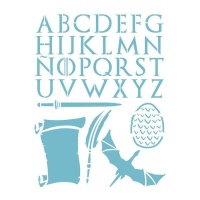 Stencil Elementos Gelo e Fogo 20 x 28,5 cm - Artis decor - 1 unidade