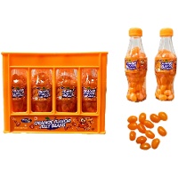 Garrafinhas de refrigerante recheadas com gomas sabor laranja - 60 g - 12 unidades