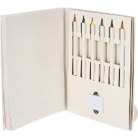 Conjunto para colorir com lápis de cor e borracha