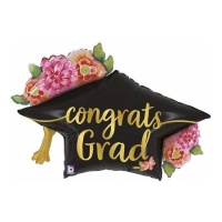 Congrats Grad flor biretta globo 80 x 55 cm - Grabo