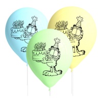 Balões de látex Garfield - 8 unid.