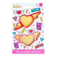 Cortadores de corações de amor - Decorar - 2 unidades