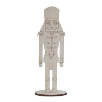 Estatueta de madeira de um soldado quebra-nozes 28 x 9,5 cm - Artis decor