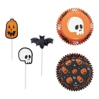 Forminhas e picks para cupcakes de Halloween - Wilton - 72 pcs.