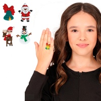 Anel com luz de Natal de 3,5 cm - 1 unidade