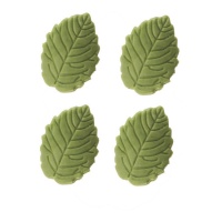 Figuras de açúcar de folha verde azeitona 3,7 cm - Dekora - 200 unid.