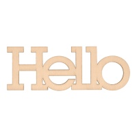 Figura de madeira palavra Hello - 1 peça