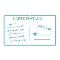 Estêncil para cartão postal 15 x 20 cm - Artis decor - 1 unidade