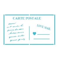 Estêncil cartão postal estêncil 15 x 20 cm - Artis decor - 1 unidade