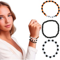 Pulseiras de Halloween de contas - 3 unidades