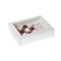 Caixa branca para 24 mini cupcakes de 33,9 x 25,4 x 9,6 cm - House of Marie - 2 unidades