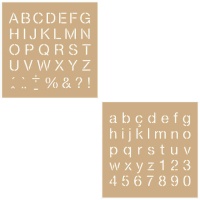Estênceis de alfabeto em maiúsculas e minúsculas 20 x 20 cm - Artemio - 2 pcs.