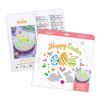 Estêncil de Páscoa redondo de 25 cm - Decorar