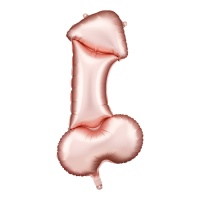 Balão pénis dourado rosa 1,12 x 0,55 m