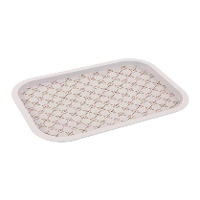 Bandeja de 40 x 28,5 cm com flores geométricas