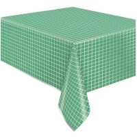 Toalha de mesa metalizada Piquenique verde 1,37 x 2,13 m
