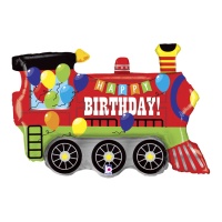 Balão de comboio Happy Birthday de 94 cm - Grabo