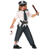 Fato de polícia zombie para crianças