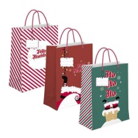 Saco de presente Feliz Natal 14 x 11,5 x 6,7 cm - 1 unid.