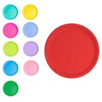 Pratos de cartão coloridos de 20,5 cm - 10 unidades