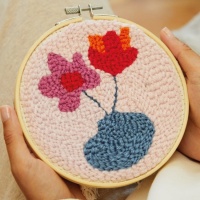 Kit agulha de picotar - Flores delicadas - DMC