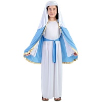Fato de Virgem Maria com chapéu para rapariga