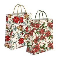 Saco de presente de 14 x 11,5 x 6,7 cm de Flor de Natal - 1 unidade
