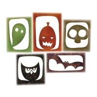 Conjunto de matrizes de Halloween da Tim Holtz - 5 pcs.