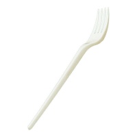 Garfos 16,7 cm plástico branco - 100 unid.