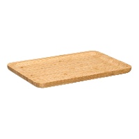 Tábua retangular de bambu 30 x 20 cm para petiscos