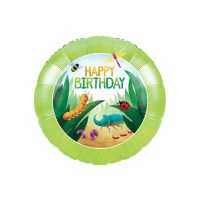 Balão redondo Happy Birthday de Insetos de 45 cm - Creative Converting