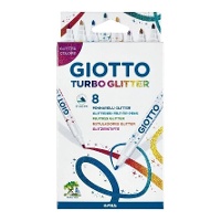 Canetas com glitter - Giotto - 8 unidades
