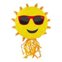 Piñata 3D Sun com óculos de 39 cm